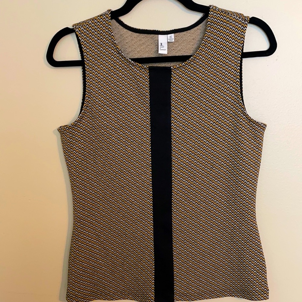 Jules & Leopold Herringbone Sleeveless Shirt SZ XS